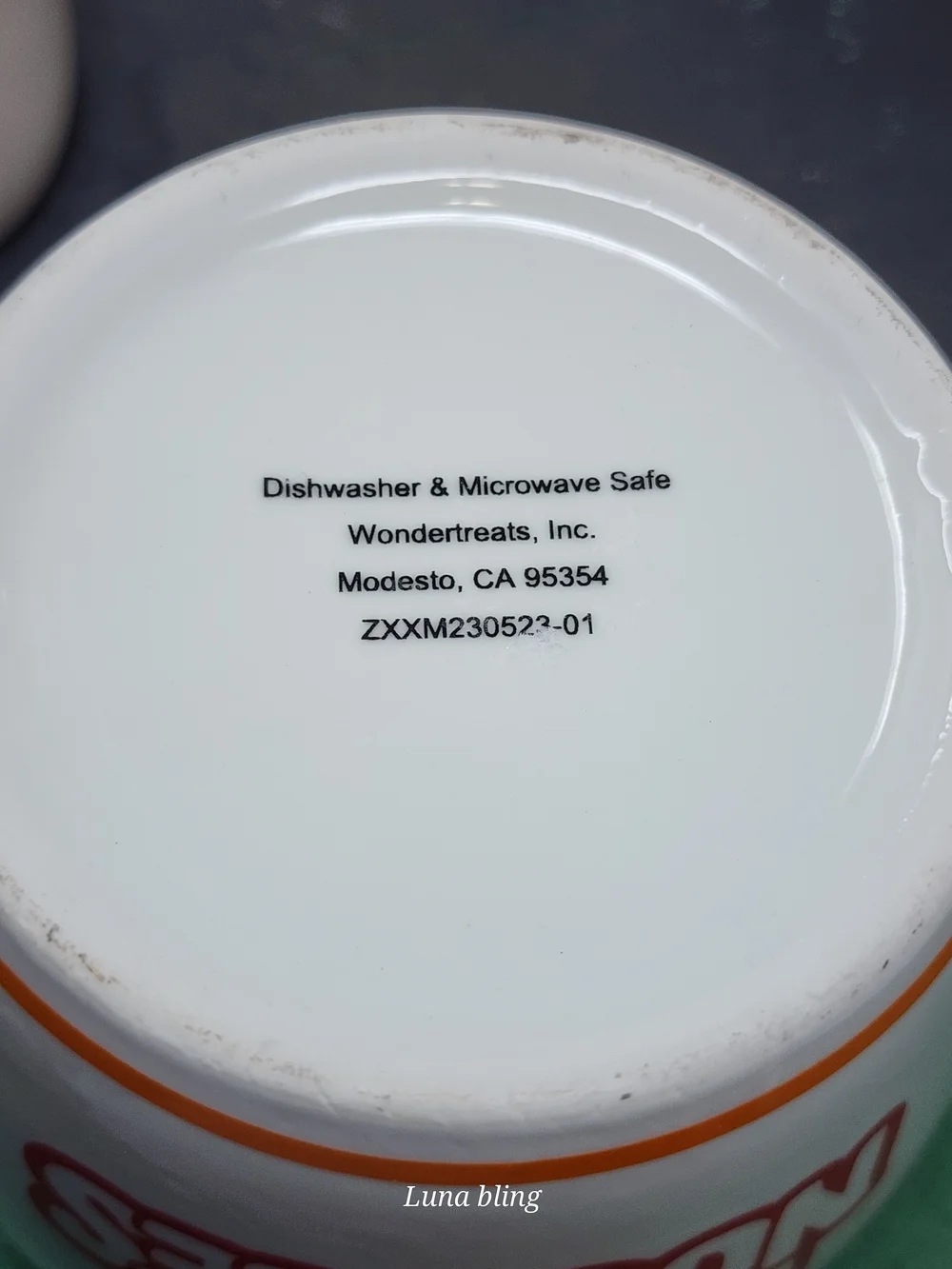 Instant Ramen Noodles Ceramic Mug - White with Orange and Red Accents